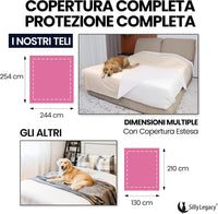 Thin Reversible Waterproof Protective Bed Cover, for Pets - Queen 96 x 82 inch / Beige - image 3