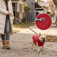 Fleece Lined Dog Jacket for Small Dogs, Winter Dog Coat - Red / Medium - image 4