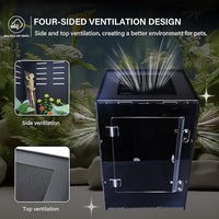 Reptile Enclosure for Crested Gecko – 12x12x18 Acrylic Reptile Tank for Gecko, Snake, and Lizard – PVC Terrarium for Small Pets
