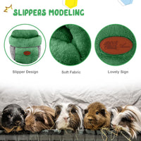 YUEPET Guinea Pig Bed Cuddle Cave, Warm Fleece Hideout - Green / 1PCS - image 4