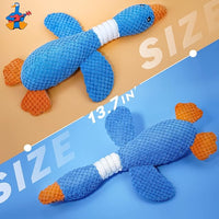 Vitscan 2 Pack Goose Tough Dog Toys for Aggressive Chewers, Durable Squeaky Dog Chew Toys for Small Medium Large Dogs, Plush Interactive Indestructible Dog Toys to Keep Them Busy, Duck Puppy Pet Toy