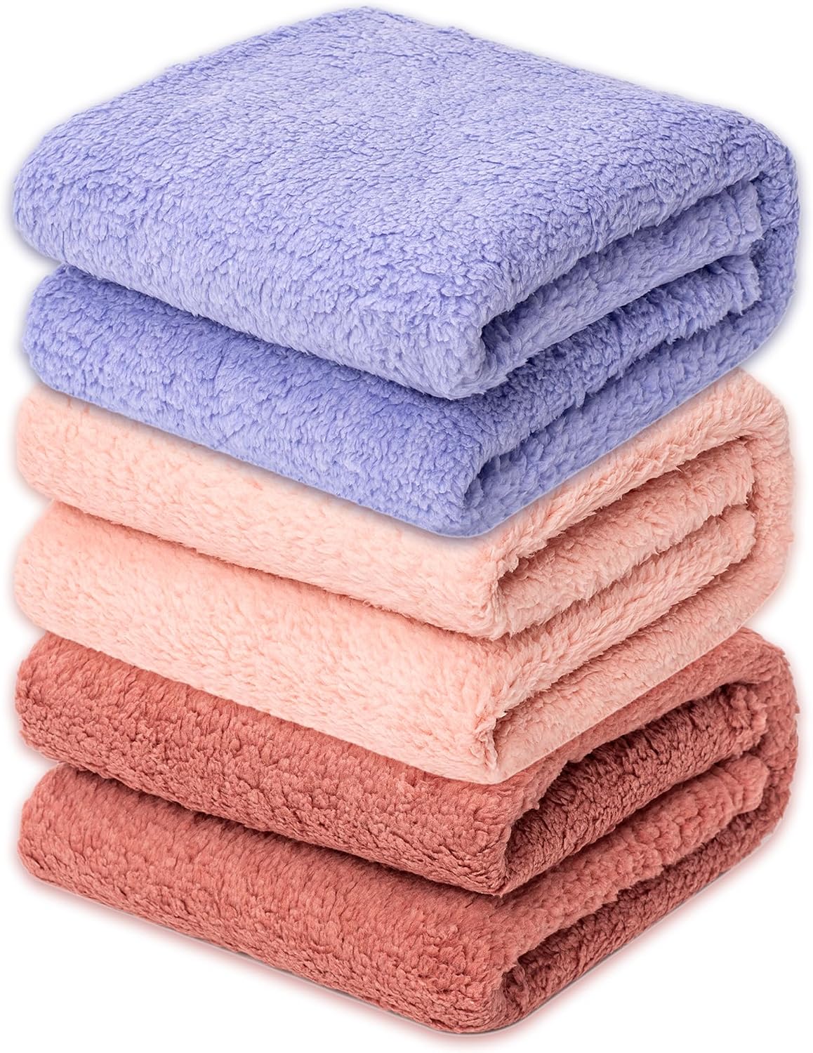2 Blankets, Dog Cat Pet Blanket, Soft Warm Fleece, for Puppy - Lavender+pink+darkpink / 32"L x 24"W , 3/Pack