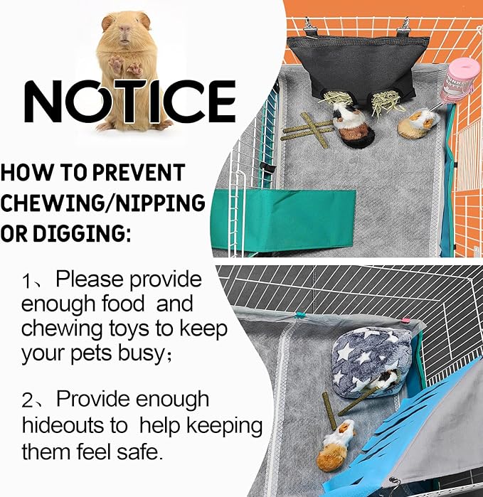 Guinea Pig Bedding, Disposable Guinea Pig Cage Liners, Charcoal Odor Controlling Absorbent Waterproof Pee Pads for Rabbits, Hamster and Other Small Animals. 18''x24'',50 Count