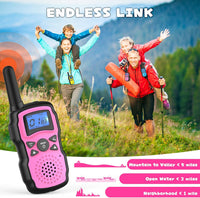 Wishouse Walkie Talkies for Kids Rechargeable with USB Charger - Pink Purple - image 4