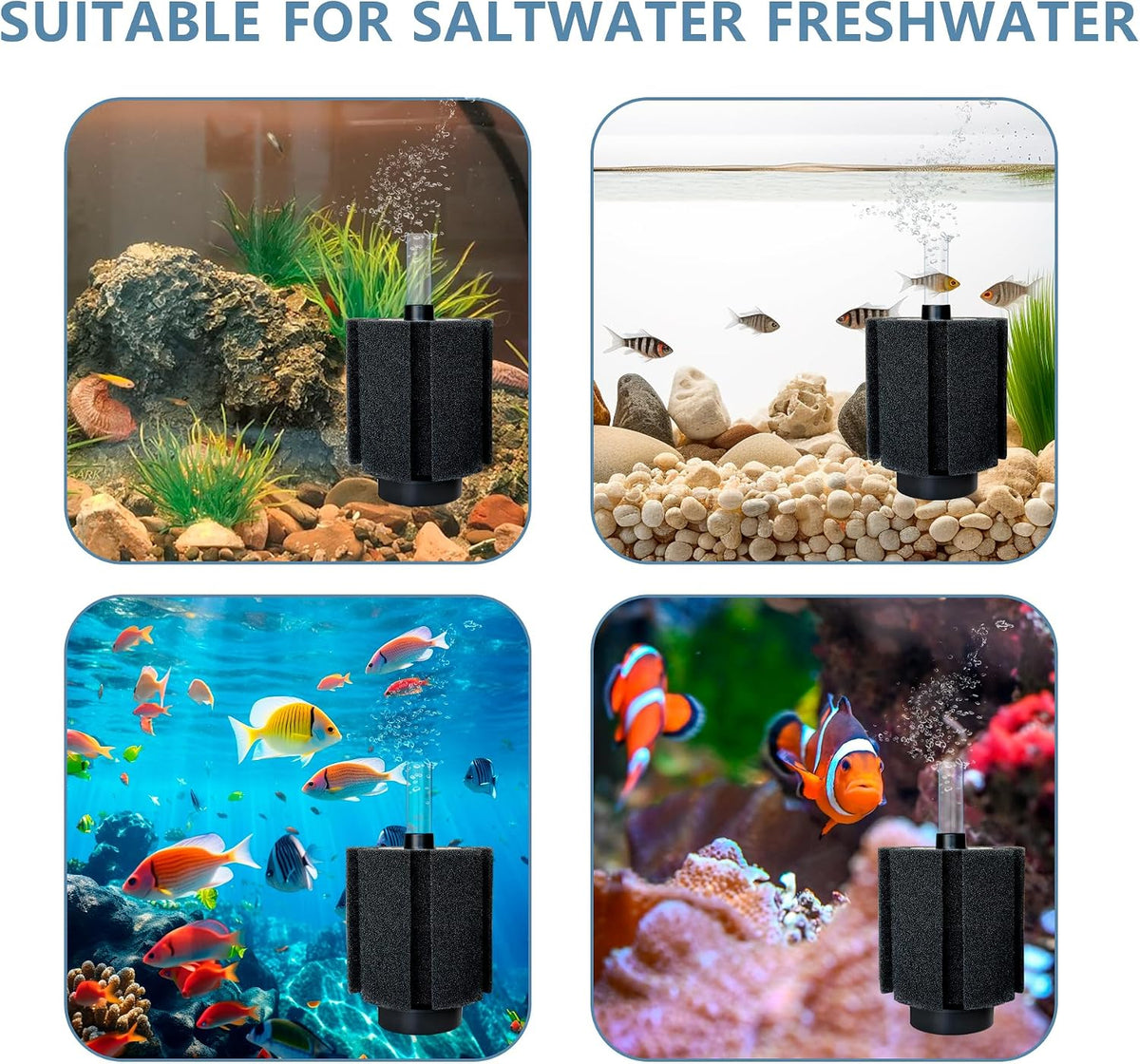 2Pcs Aquarium Sponge Filter - Small(2 Pack) - image 4