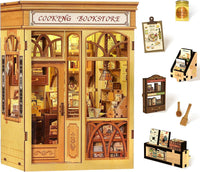 Fsolis Book Nook Kit Booknook Bookshop - Cooking Bookstore