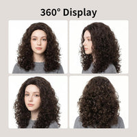 Onedor HairWiz 20 inch chocolate brown curly wig for kids with wig cap - view 3