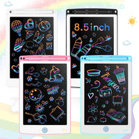 Zonon 4 Pcs LCD Writing Tablet for Kid, Red, Green, Pink - Light Blue, Light Red, White, Black,Rainbow Doodle