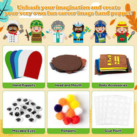 WATINC Hand Puppet Making Kit, Felt Sock Puppet Toys for Kids – Fun for Kids & Family - Career B - image 3
