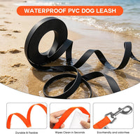 Wolfone Waterproof Dog Leash 10FT Long Line Training Leash for Dogs – Essentials for Dogs - 10ft x 0.75 IN / Orange - image 2