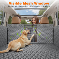 URPOWER 4 in 1 Dog Car Seat Cover for Back Seat - Gray / Standard - image 2
