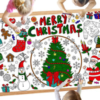 SperinGeen Thanksgiving coloring tablecloth for kids with holiday designs