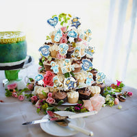 Gyufise 36Pcs Baby Shower Bear Cupcake Toppers Moon Baby Bear Baby - Deep Blue - image 4