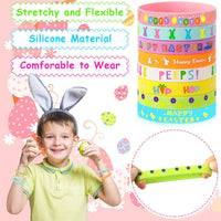 JUNEBRUSHS 24pcs Halloween Silicone Bracelets - Easter Style - image 4