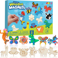 JOYIN 12 Wooden Magnet Painting Kit - Animal