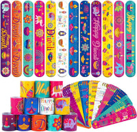 Junebrushs 56 fall Thanksgiving slap bracelets with turkey, pumpkin and leaf designs - view 4