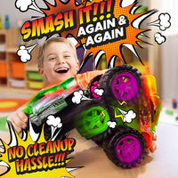 Team Power Exploding Monster Truck Toy with Explosive Crash Sounds - Orange - image 3