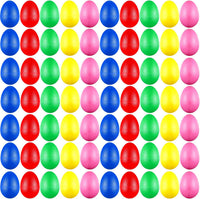 Yeshone 100 plastic egg shakers in 10 bright colors - view 5