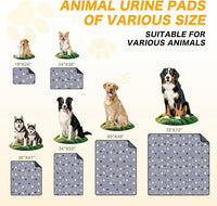 Washable Pee Pads for Dogs, 4 Pack Reusable Puppy Pads, Waterproof Pet Pee Pads for Dog Potty Training, Extra Large Dog Pee Pads for Crate, Playpen, and Whelping, Durable and Absorbent, Grey 18"x24"