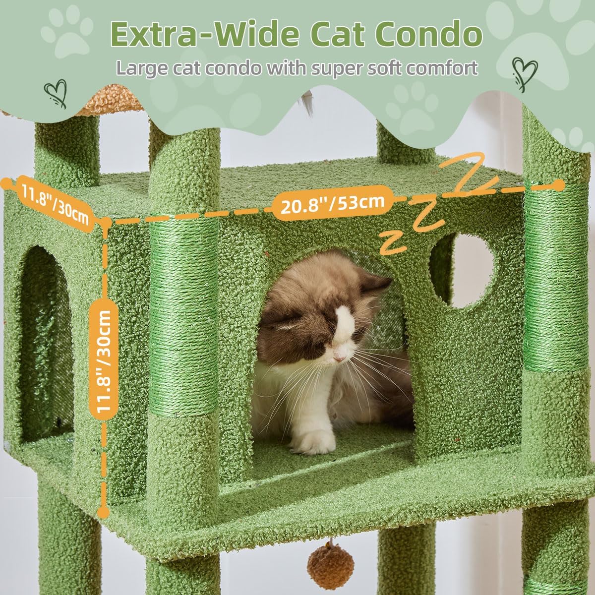 Taoqimiao Heavy-Duty Cat Tree - Cactus - image 4