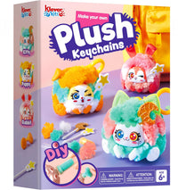 Klever Kits DIY plush keychain craft kit with kitty, puppy and rabbit models