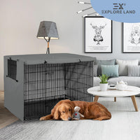 Explore Land Dog Crate Cover - Grey / 54.0"L x 37.0"W x 45.0"H - image 4