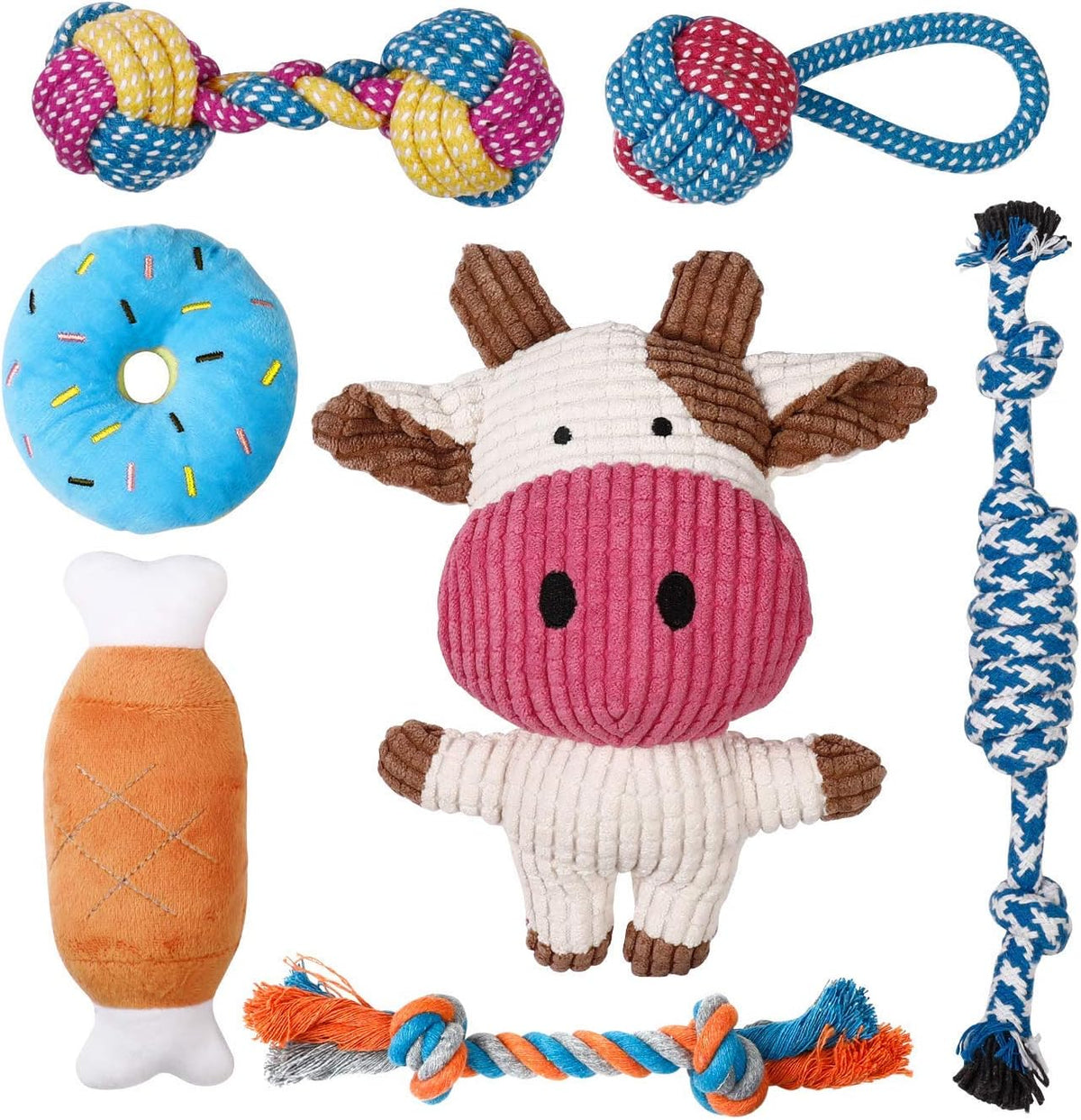 Toozey 7 Pack Small Dog Toys, Puppy Teething Toys