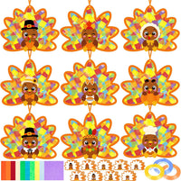 Renbuzhu fall leaf paper suncatcher craft kit with tissue paper and adhesive frames
