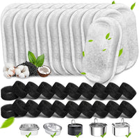 Cat Water Fountain Filters - 20 Filters & 20 Sponges
