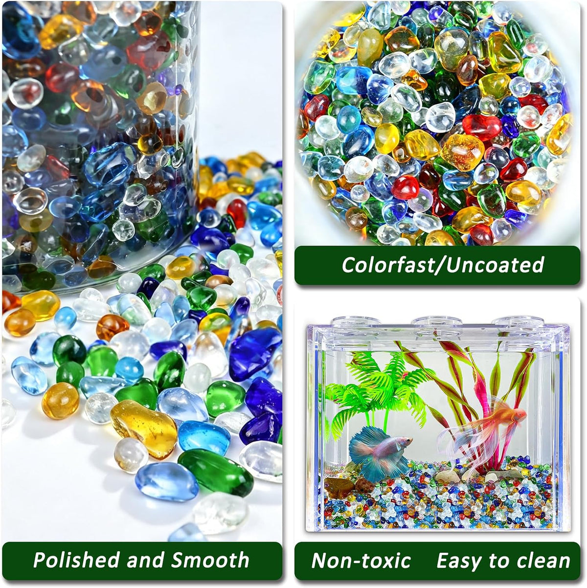BXI 2.2 Lbs Small Aquarium Substrate Gravel Sand - Oceanic Mix‌ / 2.2 lbs, 0.24''-0.40''(Medium) - image 3