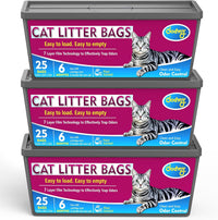Cat Litter Refill Bags Compatible with Genie Easy Roll Litter Bin – Daily Care for Cats - 3 Packs