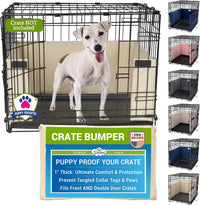 Pet Dreams Dog Crate Bumper - 24.0"L x 18.0"W x 10.0"H / Khaki Tan