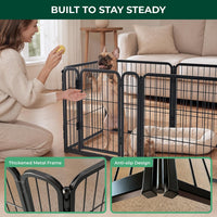 FXW Homeplus Indoor Dog Playpen, 24" H, for Puppies & Small Dogs - Black / 24"H / 6 Panels - image 3