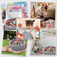 Star Ball Pit Balls for Toddlers, Ball Pool Play Tent - Red+Pearl White+Pearl Gold+Deep Green / 500 - image 4