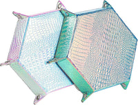 Grajar 2 Pcs Portable Folding Dice Rolling Tray Set for RPG DND Table - Holographic Dragon Skin