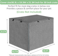 X-ZONE PET Dog Crate Cover Waterproof Kennel Cover - 30.0"L x 19.0"W x 21.0"H / GREY - image 3