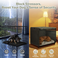 Dog Crate Cover, Kennel Covers Fit for 30 Inch Dogs Crate - Black (with left window) / 30 Inch - image 4