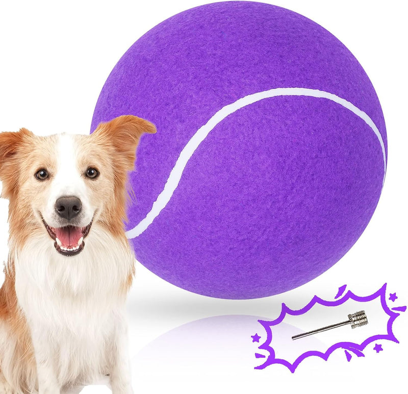 Banfeng Dog Tennis Ball, 9.5" Giant Sport Gift Toy Herding Ball for Dogs – Essentials for Dogs - purple / 9.5 inch