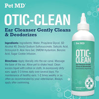 Pet MD Cat & Dog Ear Cleaner - Otic Ear Solution for Dogs - Pet Ear Cleaner - Cat Ear Cleaner Liquid - Cat & Dog Cleaning Supplies - Sugar Cookie Scent - 8 oz.