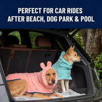 DERPYCHAPPY Dog Bathrobe for Small to Large Dogs, Microfiber – Essentials for Dogs - Lime / L - image 3