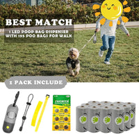 Dog Poop Bags Holder with LED Flashlight - Grey and Black / 1 Count (Pack of 13) - image 2