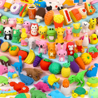 120 Pcs Animal Pencil Erasers, Desk Pets for Treasure Box - 90