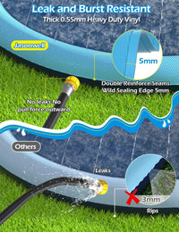 Jasonwell non slip splash pad sprinkler for kids and dogs spraying water in a backyard - view 13