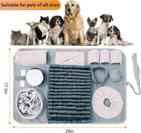Snuffle mat for Dogs Iteractive Dog Puzzle Toy Used for Training - Gray - image 2