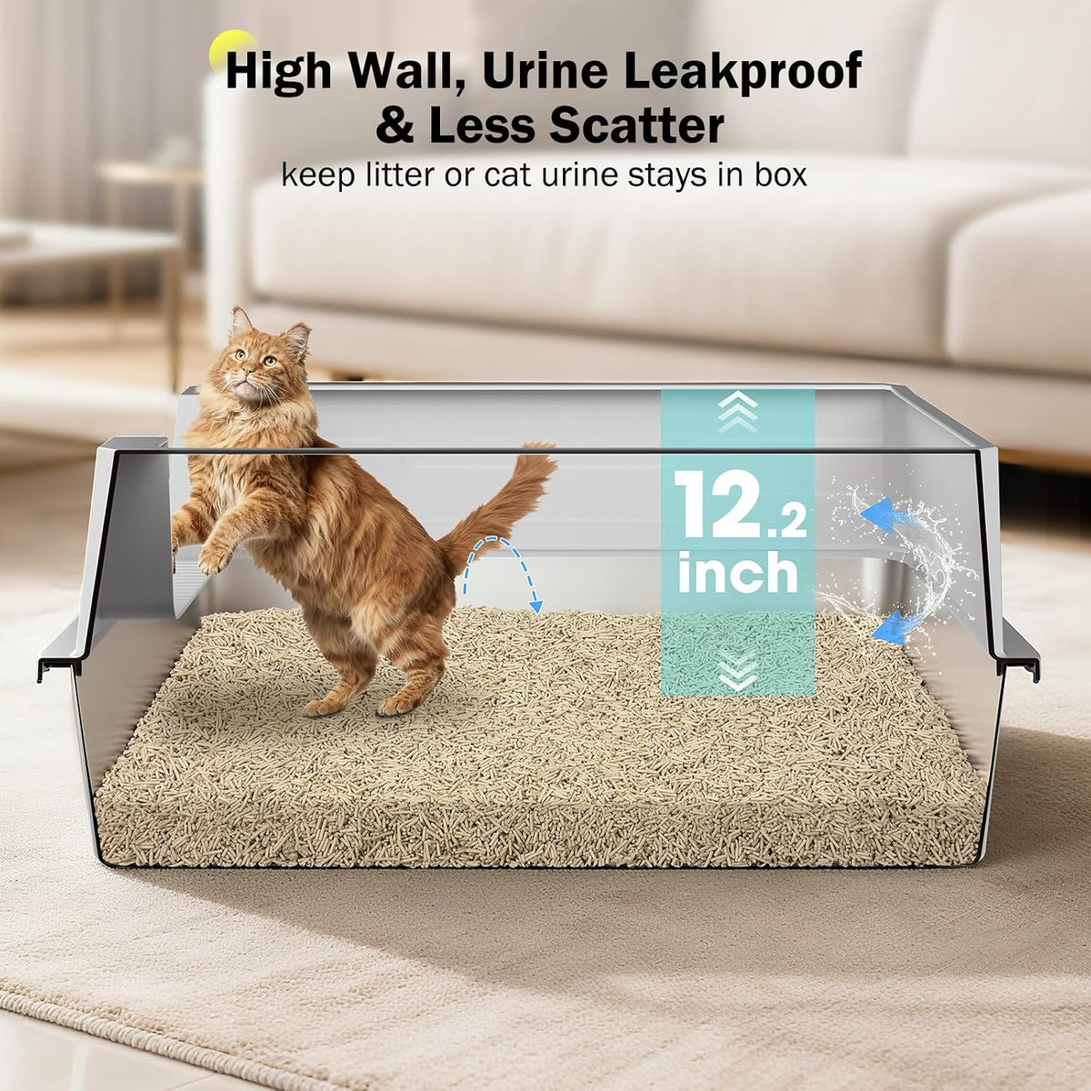 Stainless Steel Litter Box - Silver Grey / XXXL - image 4