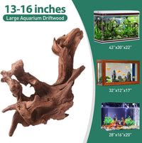 WDEFUN 3 PCS Natural Driftwood for Aquarium Decor Fish Tank - Mopani driftwood （13-17 inch pack of 1） - image 2