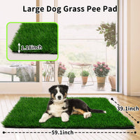 Fake Grass Pad for Dogs Potty Training Artificial Turf - 59.1x40 Inch / Green - image 2