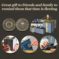 Misdary memento mori challenge coins in classic style copper finish with medallion box - view 19