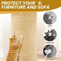 59in Large Cat Tree Tower for Indoor Cats with Soft Plush Hang Ball, Two Condos, Sisal Scratch Posts & Rope Play for Kittens/Adult Cats, New Beige