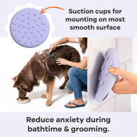 Lick Dish, Silicone Lick Mat + Slow Feeder for Cats & Small Dogs - Periwinkle / Large - image 4